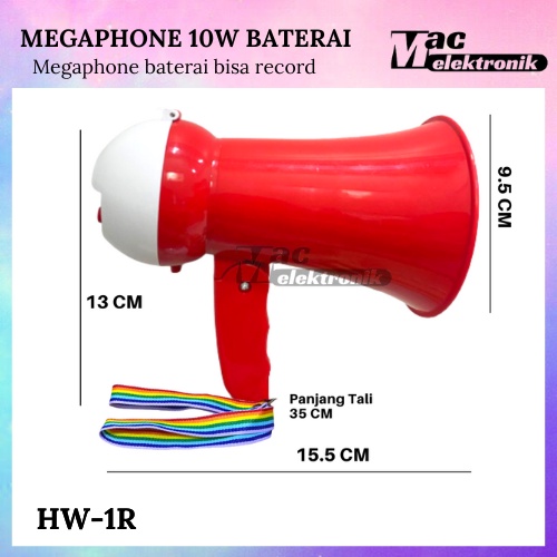 TOA Megaphone MINI LIPAT HW-1R/ MEGAPHONE Baterai HW-1R / HAND MEGAPHONE