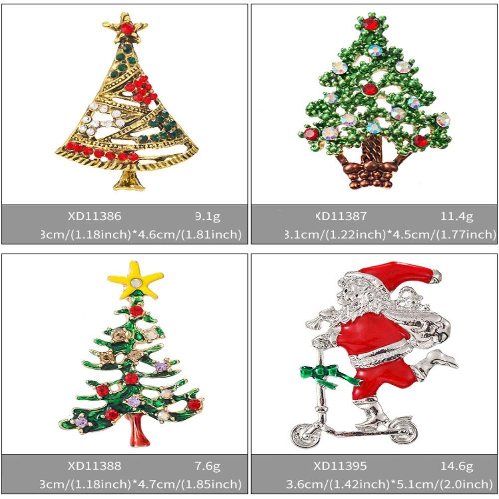 Mxbeauty Bros Natal Enamel Mewah Trendi Lencana Santa Claus Snowman Garland Gaya Korea Bros Pin