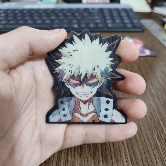 

STIKER 3D MOTION LENTICULAR ANIME - DK0247 - Hero Academia - Bakugo