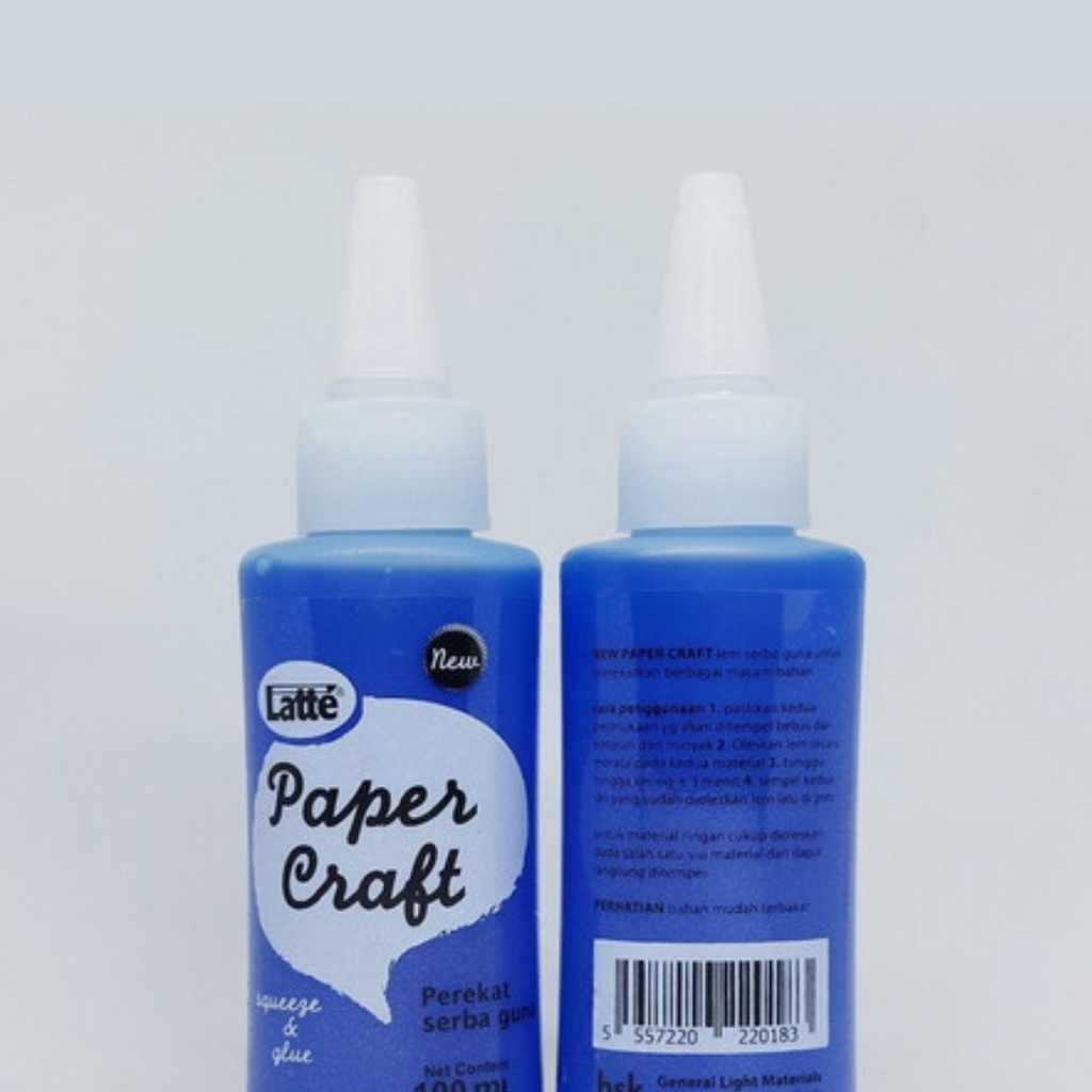 Latte White Glue PVA  &amp; Paper Craft Perekat Serba Gun/ 100ml