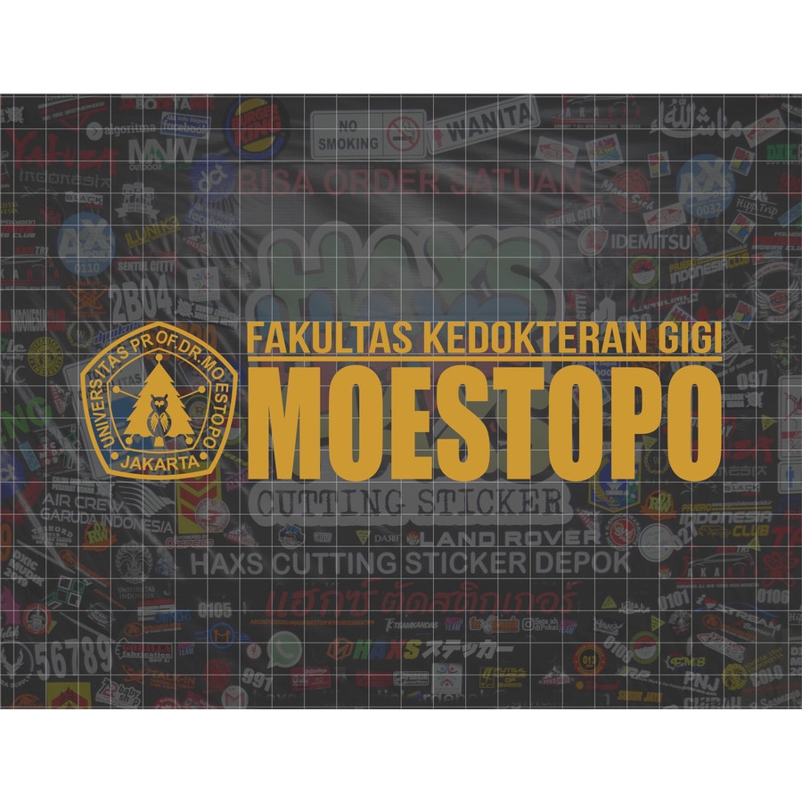 Cutting Sticker Kedokteran Moestopo Ukuran 20 Cm Untuk Motor Mobil