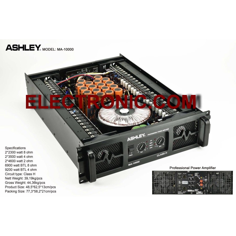 power amplifier ashley ma10000 ma 10000 original