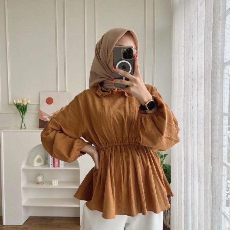 MYRA BLOUSE PEPLUM POLOS