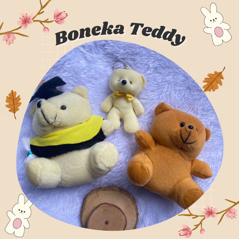 Boneka Teddy Bear | Boneka Teddy Bear Wisuda | Boneka Teddy Bear Ulang Tahun | Gantungan Kunci Bonek