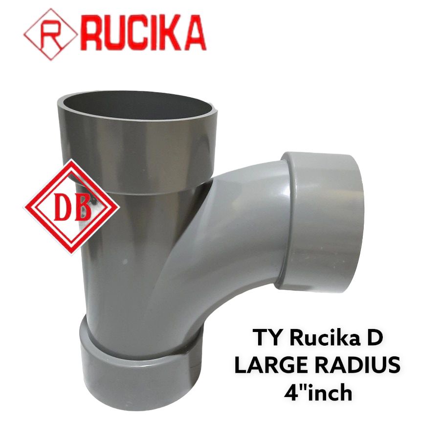 TEE Y RUCIKA D 4"inch/LARGE RADIUS 3"/SAMBUNGAN PIPA