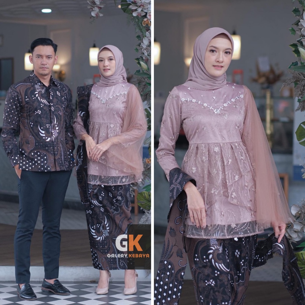 Batik Couple Kebaya Modern Kebaya Tunangan Lamaran Baju Wisuda Baju Tunangan Baju Lamaran Batik Bruk