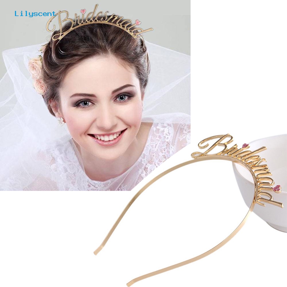 Bando Tiara Tulisan Bridesmaid Untuk Pesta Pernikahan