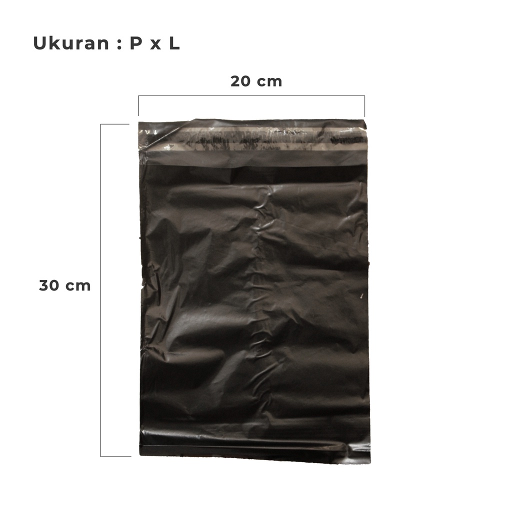 

Plastik polymailer 20 x 30 Hitam packaging Kantong Amplop isi 100 pcs