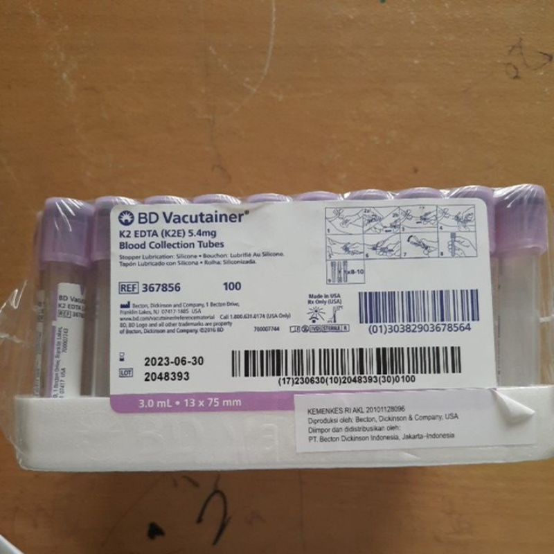 TUBE K2 EDTA PLH 13X75 3.0 PLBL LAV