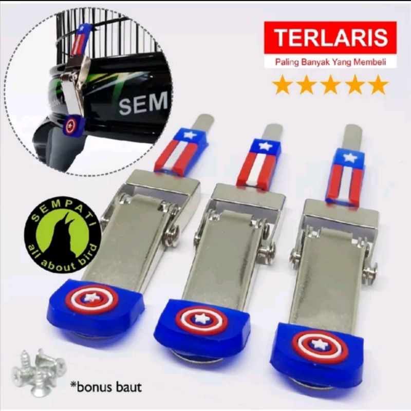 klem tebok sangkar lovebird murai anis kacer bulat jepitan