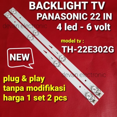 Dijual Backlight panasonic TH 22E302G - backlight tv panasonic 22E302G - lampu tv led panasonic 22 i