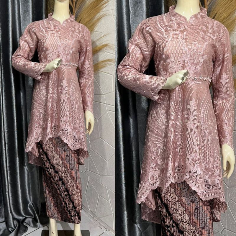 KEBAYA MODERN // KEBAYA ORIGINAL // TUNIK LESTY KEJORA // BAHAN FULL TILLE BORDIR MUTIARA PREMIUM MIX PAYET // KODE EK