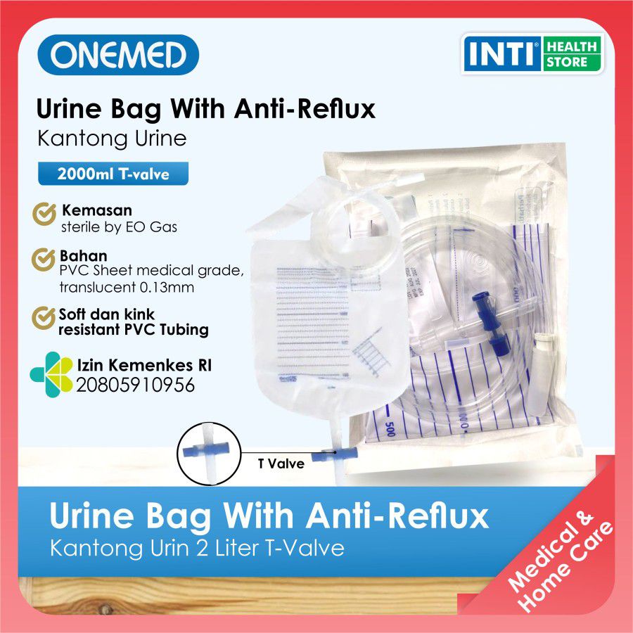 ONEMED | Urine Bag / Kantong Urin 2 Liter T-Valve