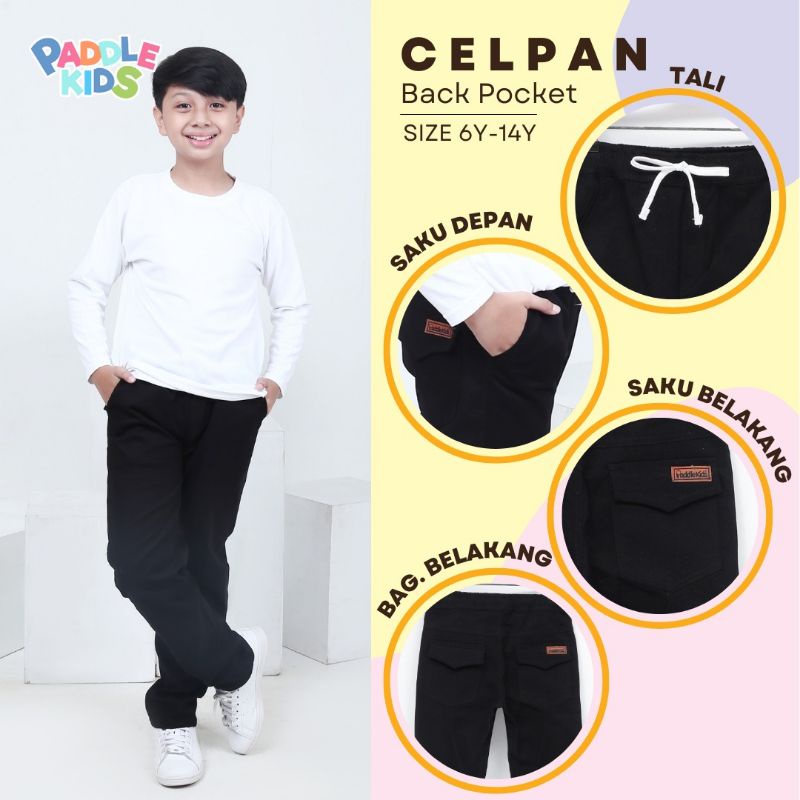 CELANA PANJANG BACK POCKET SIZE JUNIOR PADDLE KIDS /CELANA CHINOS PREMIUM BY PADDLEKIDS