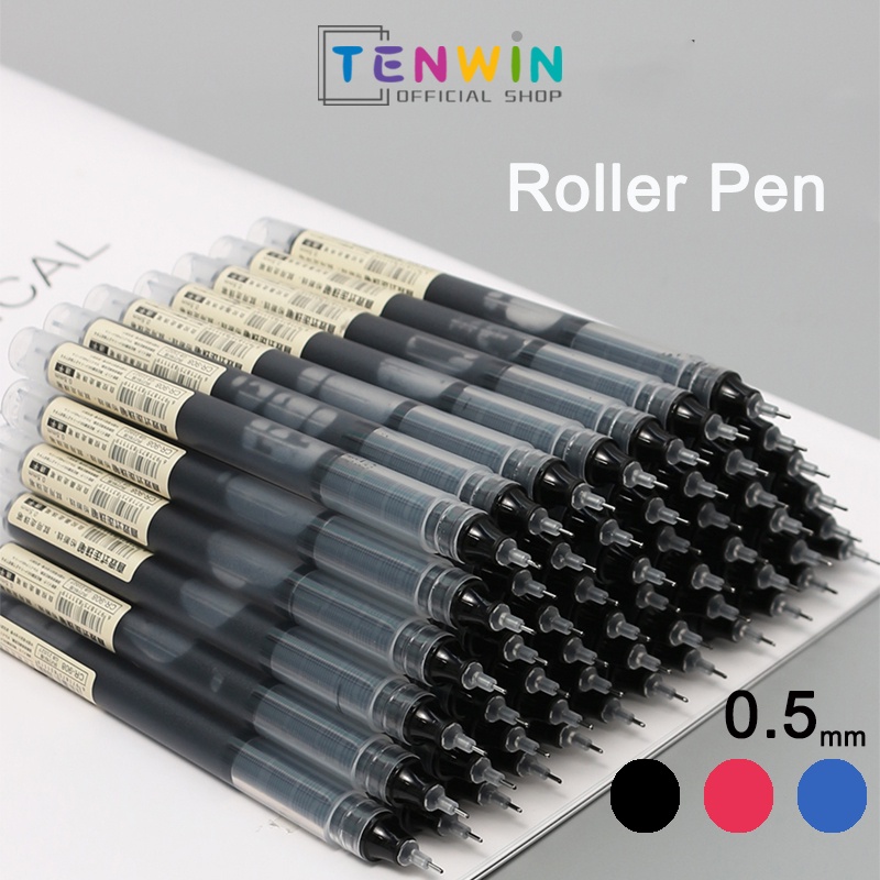 

High capacity Pena Gel pen pulpen/roller pen Hitam 0.5mm Pena-Tenwin