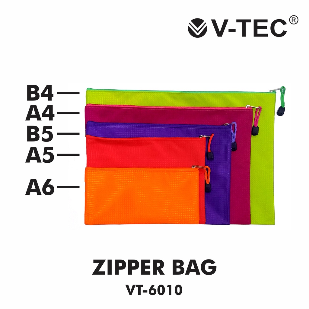 

V-TEC Zipper Bag Type VT-6010 A4, A5,A6,B4,B5