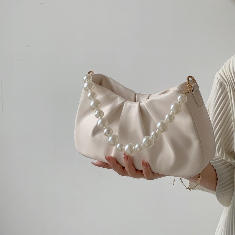 Tas Bahu Kulit Wanita Tas Hp Cewek Mini Pearl Bag GC 8538