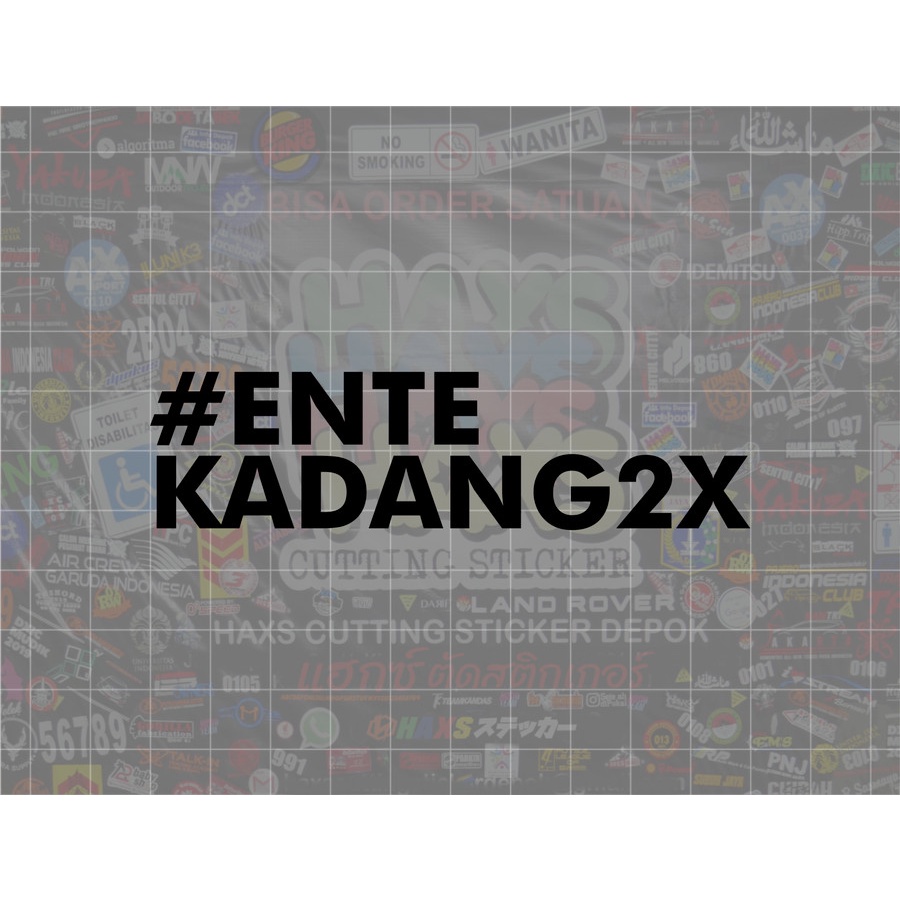 Cutting Sticker Ente Kadang Kadang Ukuran 10 Cm Untuk Motor Mobil