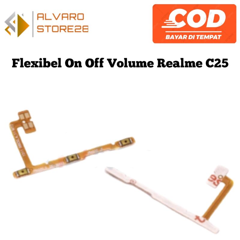 Flexible Flexibel On Off Volume Realme C25 Fleksibel Tombol Power On Of Vol Original