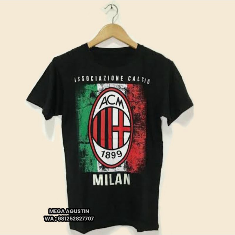 KAOS TSHIRT DISTO BOLA ACM MILAN KEREN KUALITAS PREMIUM ORIGINAL BY MA