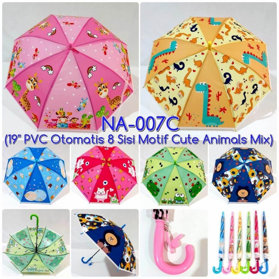 JOPE UMBRELLA - Payung Anak Motif Animal Karakter Lucu Terbaru By Nagoya 007C