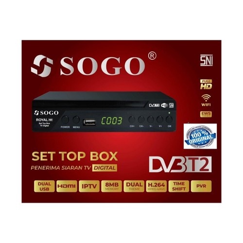 SOGO STB Set Top Box TV DIgital DVB T2