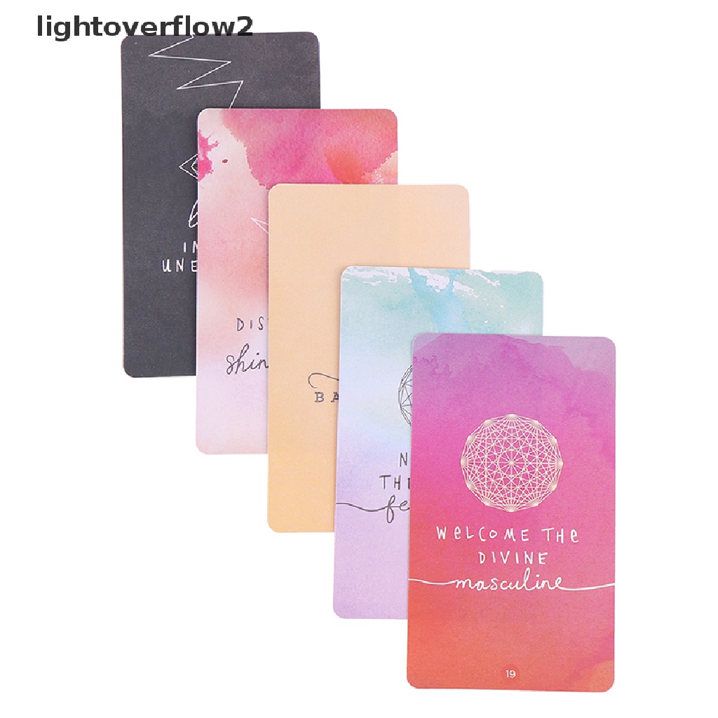 (lightoverflow2) Mainan Kartu Tarot The Sacred Oracle Untuk Pesta