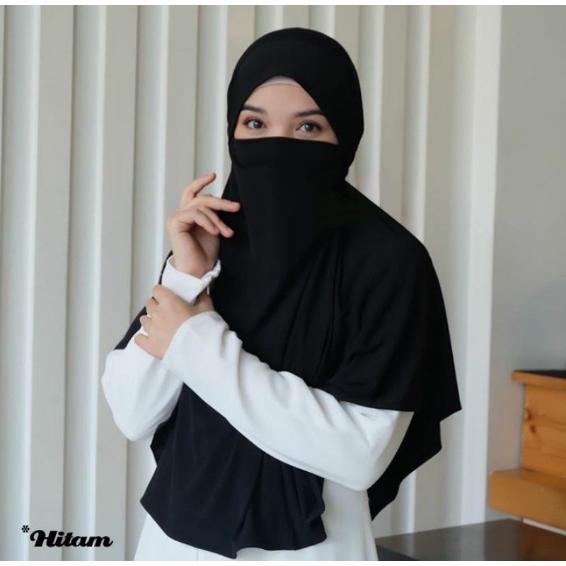 French Khimar Lesty Kejora Jilbab Instan Turki Niqob Cadar Tali Jersey