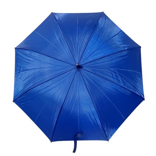 [NEW] PAYUNG STANDAR GAGANG J BIRU GLOSSY NYLON METALIK OTOMATIS BUKA