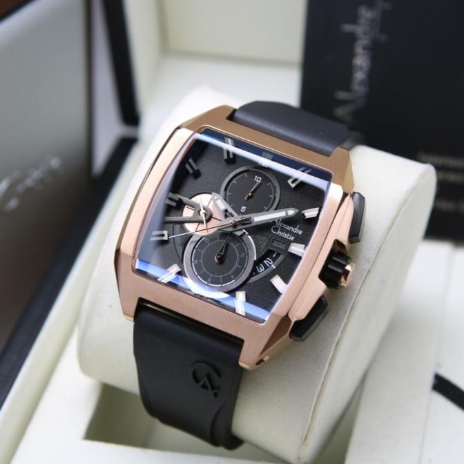 Jam Tangan Pria Alexandre Christie Ac 6617 / Ac6617 Rubber Original Nekalistore