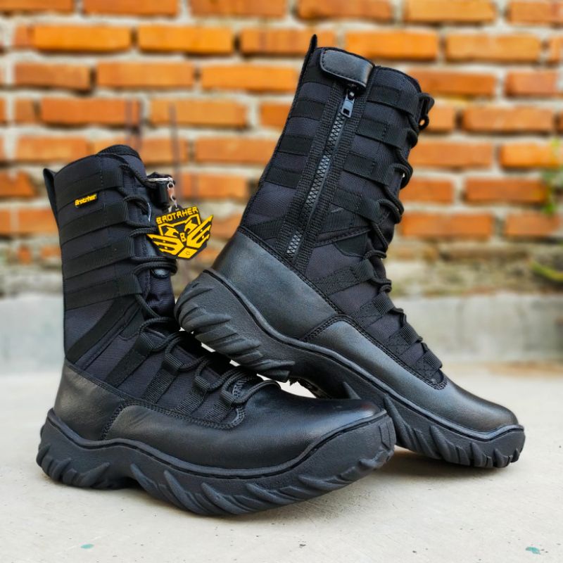 Sepatu PDL Ninja Kulit Sapi Asli Berkualitas Merk BROTRHER Sepatu Pdl Tni Polri Security Satpam