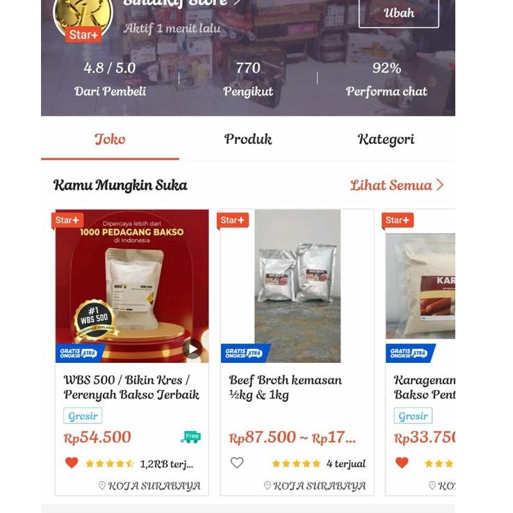 

✿Terbaru☆ [100gr] WBS 500 / Bikin Kress / Perenyah Bakso Terbaik 44 ➮