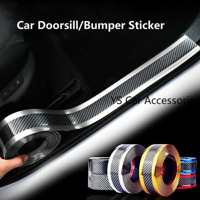 Stiker Vinyl Mobil Rubber Strip Car Bumper Edge Guard 7 x 100 CM