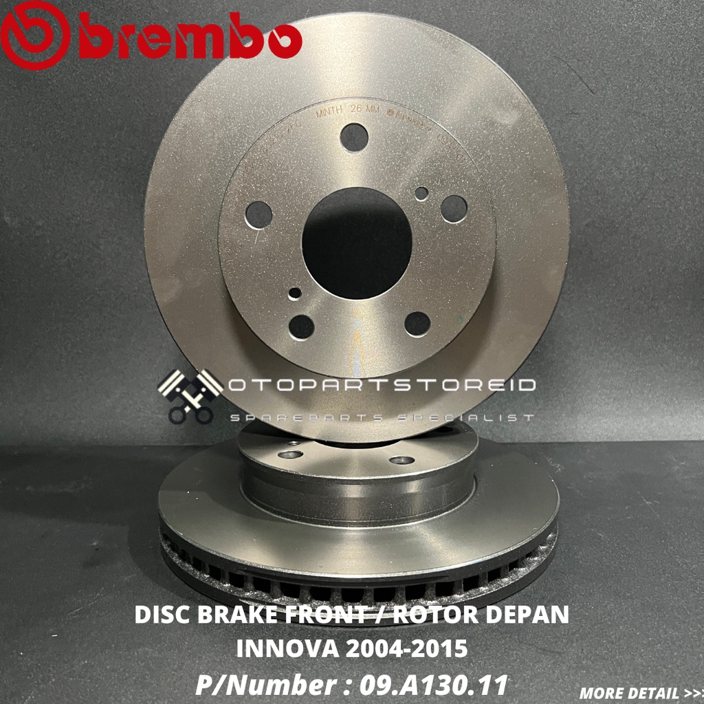 DISC BRAKE/ PIRINGAN REM/ ROTOR INNOVA 2004-2015 BREMBO