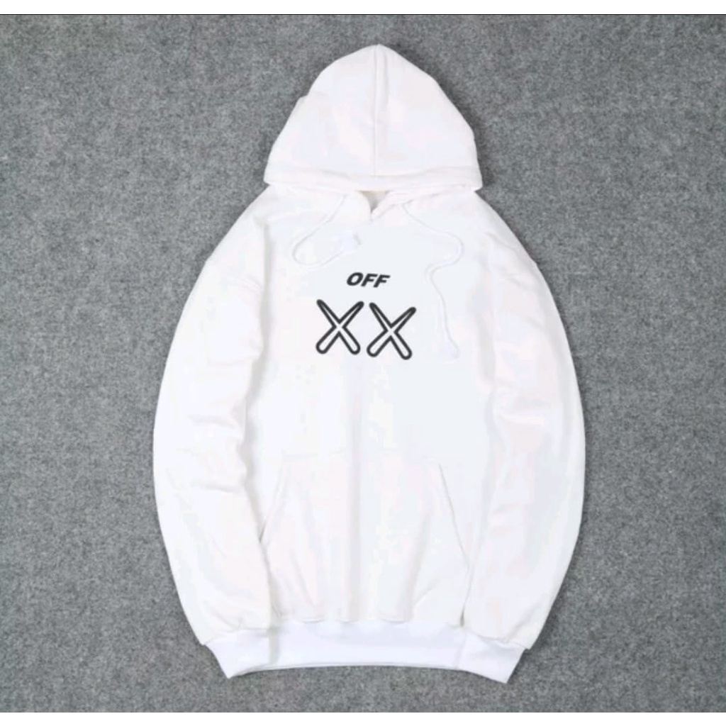 Hoodie Off White Jumper Jaket Distro bandung hodie sweter Off White ( Premium Fleece ) full sablon L- XXL