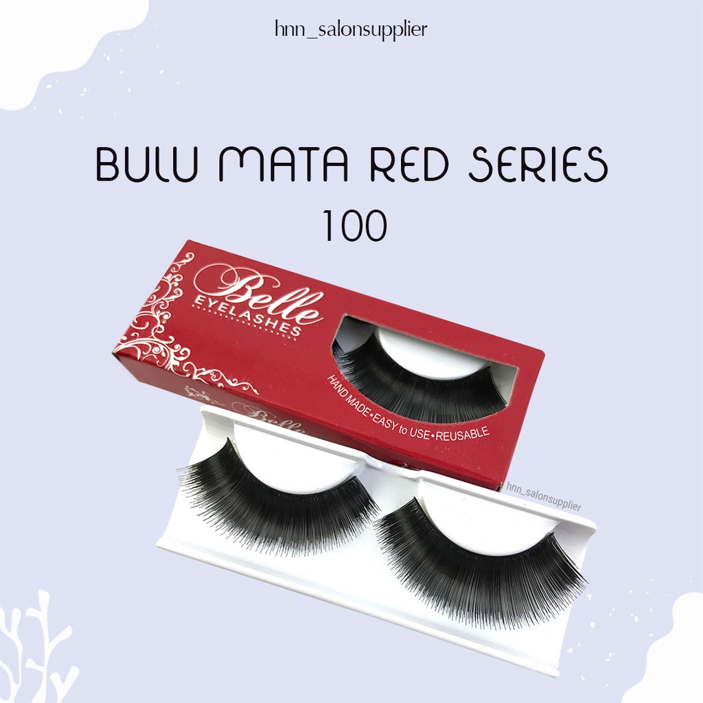 100 Bulu Mata Palsu Handmade Fake Eyelash Eye Lashes Lash Artifivial Belle Eyelashes