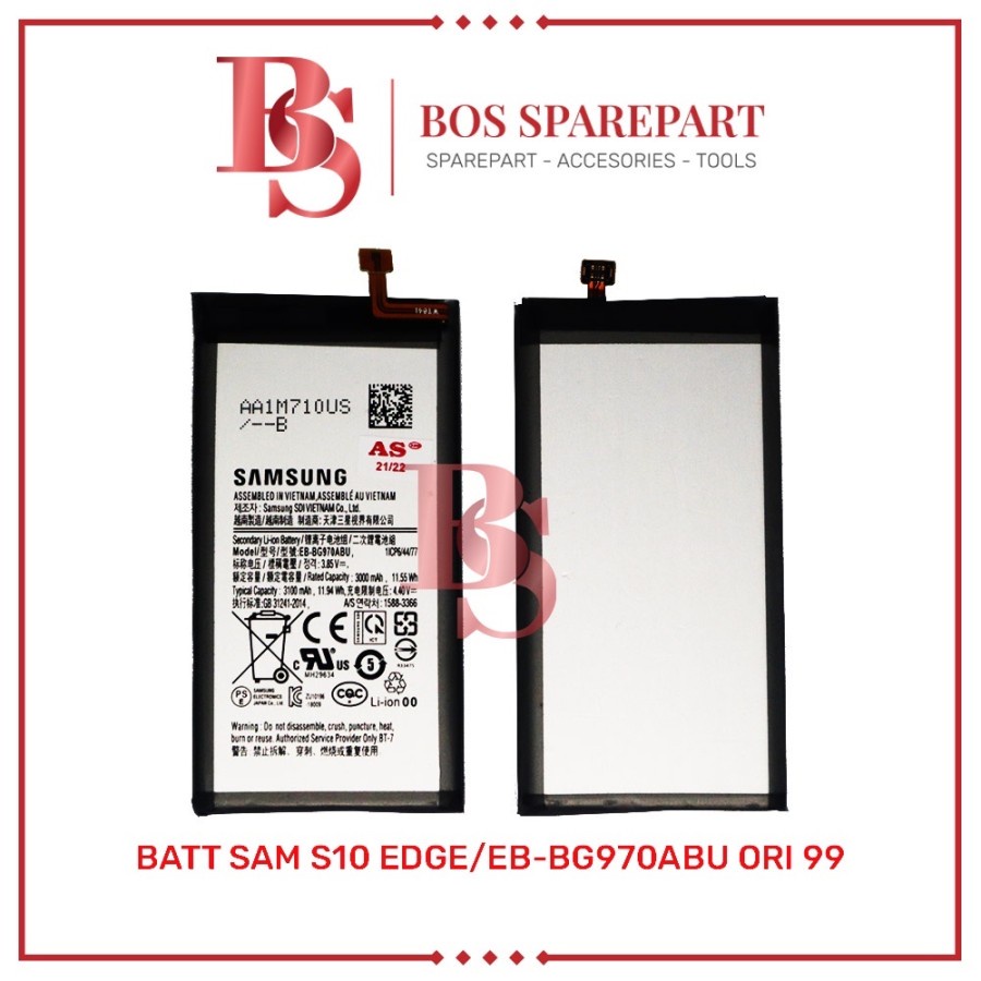 BATTERY SAMSUNG S10 EDGE / EB - BG970ABU ORI 99