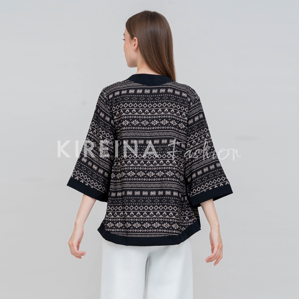 Cardigan Tribal FringeCardigan Kimono Wanita Outer Katun Rayon Viscose | Kireina Fashion