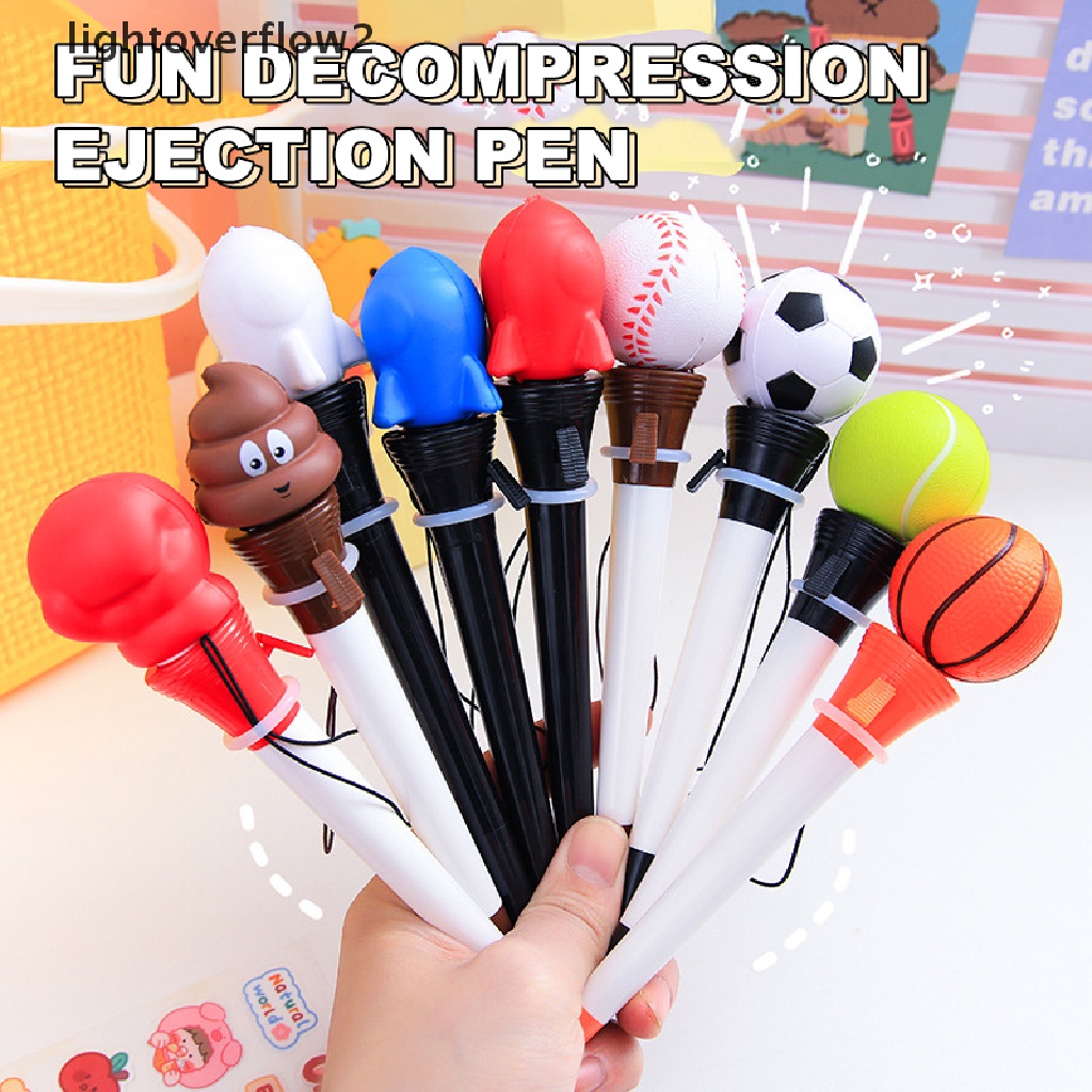 (lightoverflow2) Suptoys Deion Bounce Pen Tinta Hitam 0.5mm Untuk Sekolah