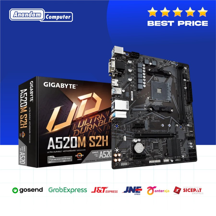 Gigabyte A520M-S2H (AM4, A520, DDR4, USB 3.2, SATA3)
