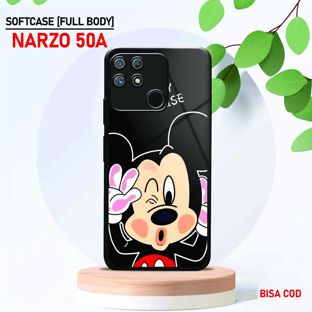 Softcase Kaca Kilau Realme Narzo 50A - ( SC 50 ) Case Full Body Realme Narzo 50A - Silikon Glossy Re