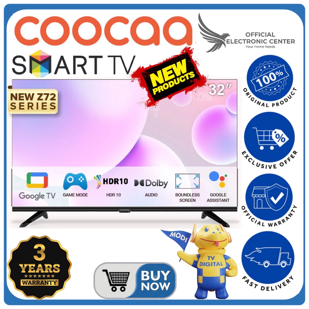 LED COOCAA 32Z72 32 Z72 32INCH SMART TV NETFLIX YOUTUBE DIGITAL GOOGLE TV LED COOCAA