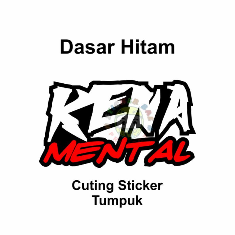 Stiker kena mental cuting sticker tumpuk 1pcs