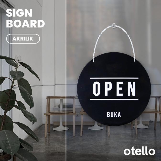 

(COD) Open Closed Papan Akrilik Buka Tutup Sign Board Signage Toko Acrylic DISKON Kode 1110