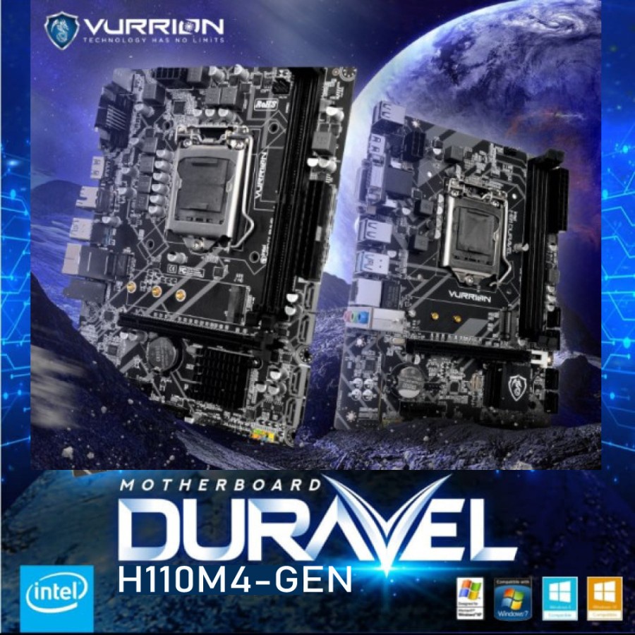 MOTHERBOARD VURRION DURAVEL H110M4-GEN (Intel H110, LGA 1151, DDR4)
