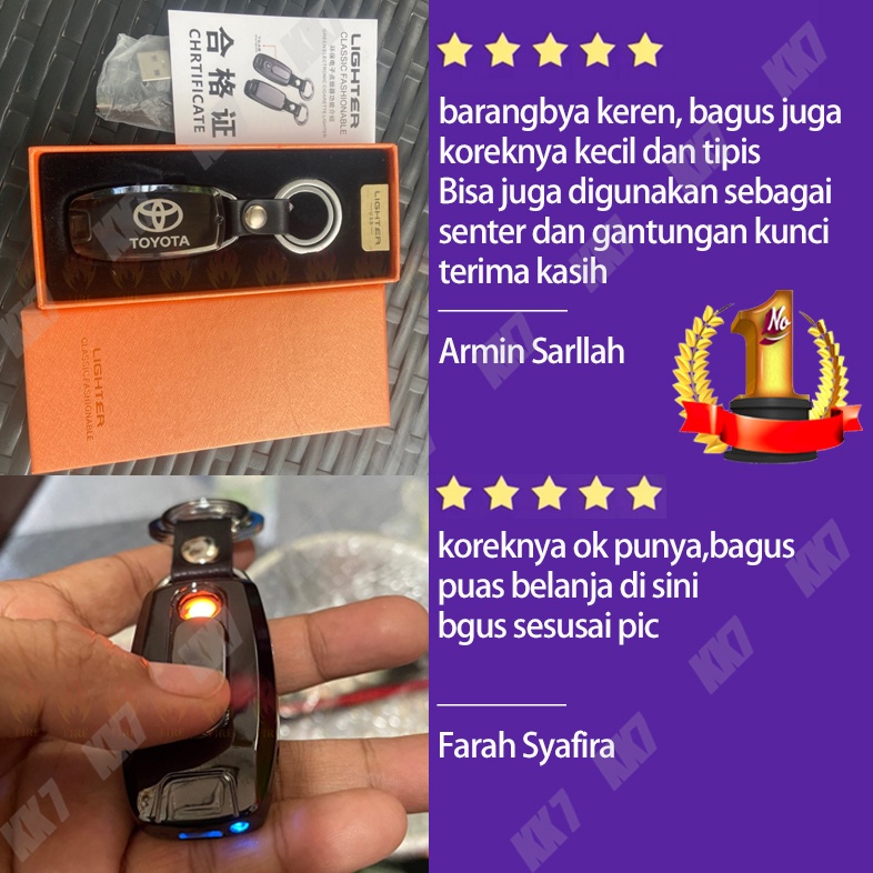 TOYOTA Korek Api Elektrik / Gantungan Kunci / Senter / Korek Api Mobil Sepeda Motor + Plus USB Charger