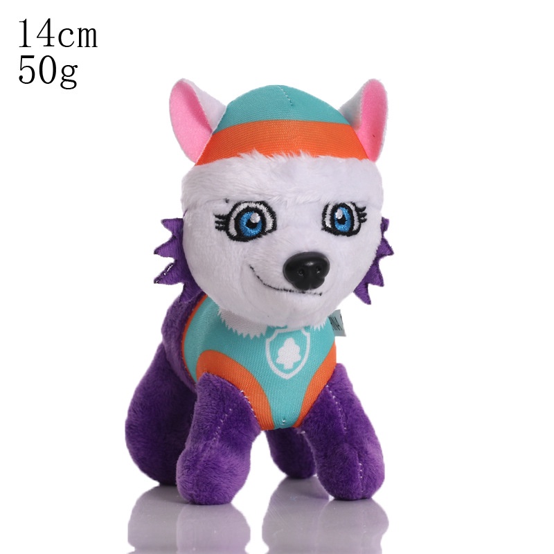 1pc Gantungan Kunci Boneka Plush Karakter Kartun Paw Patrol Rocky Zuma Everest Untuk Anak