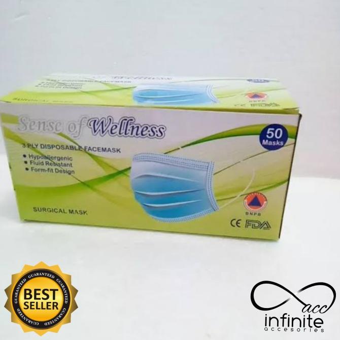masker 3ply disposable Sense of Wellness Original 88-accinfinite Ayo Beli