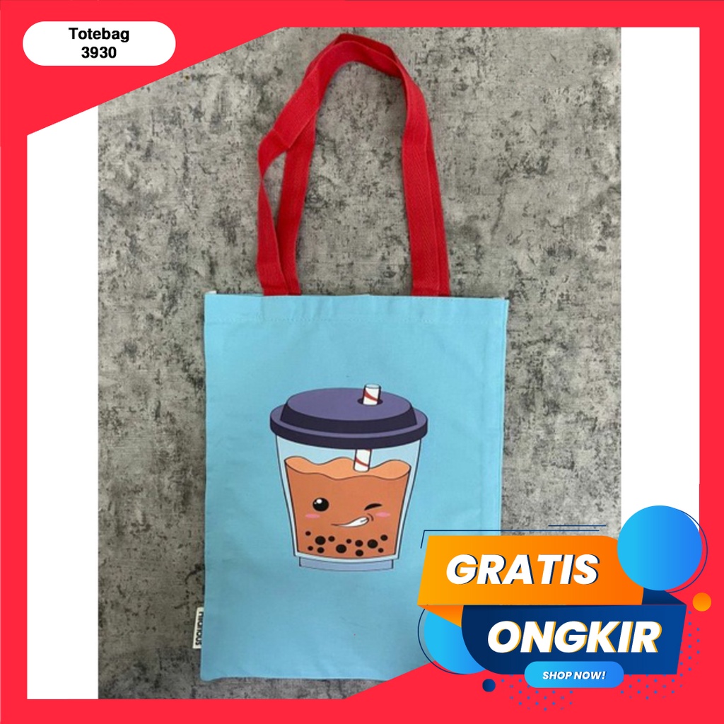 365 Tas Selempang Kuliah Sekolah / Totebag / Tote Bag Canvas 3930