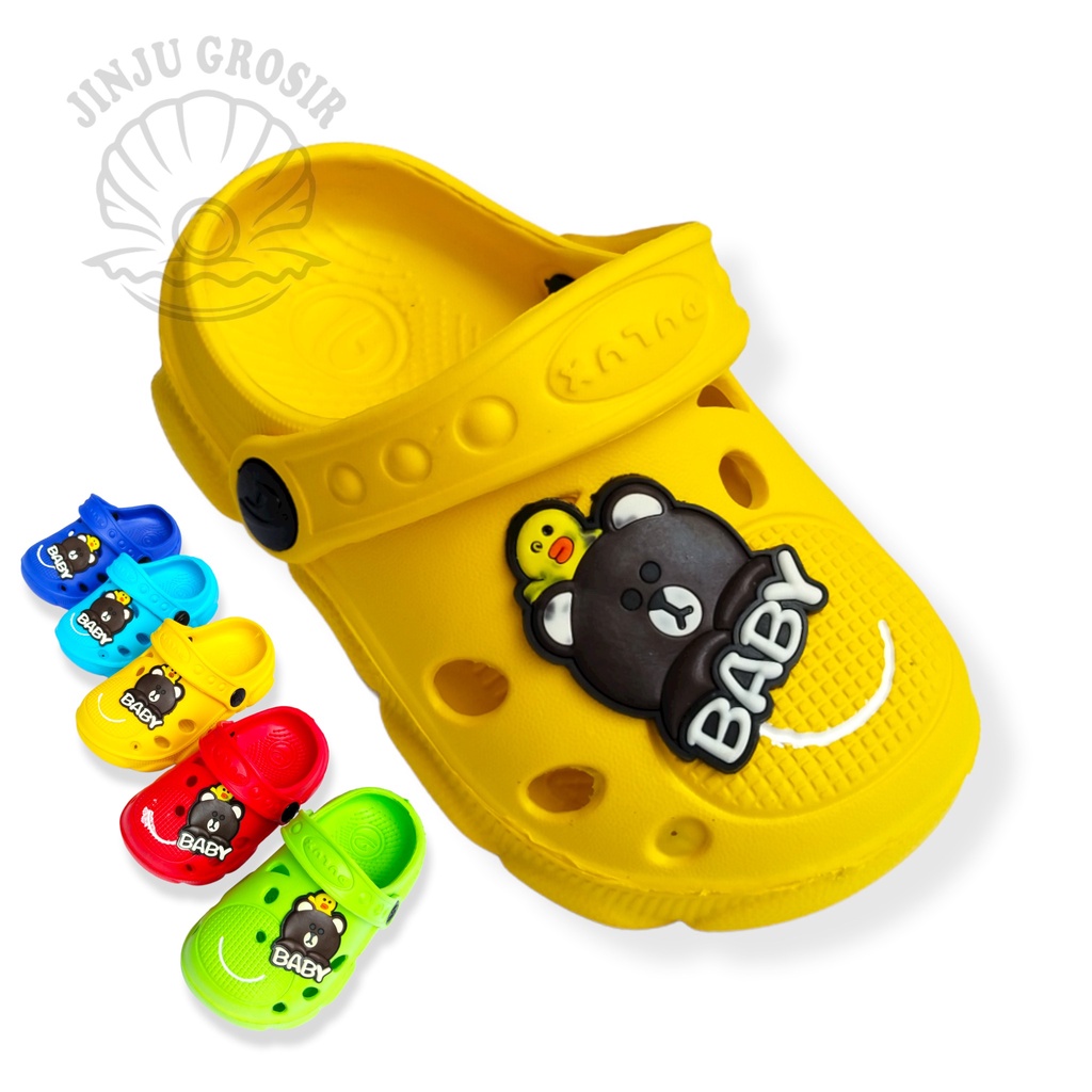 Termurah Sandal Baim Anak Laki Laki Perempuan Sendal Balita Cowok Cewek Tali Belakang Karet Umur 1 2